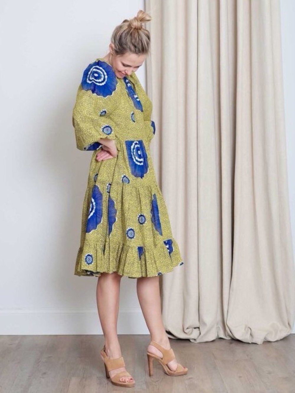 Ulla Johnson Emelyn Cotton Printed Dress Sz M